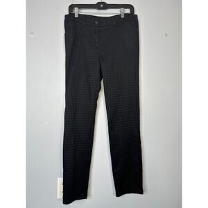 Gerry Weber Edition Roxane Women's Black Geometric Pants Size 10R Stretch